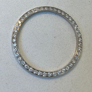 Rolex Genuine Diamond 36mm Bezel 14k white gold 1ct weight Certified